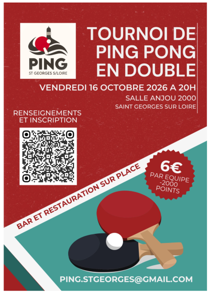 🏓 Tournoi de doubles 2026 : le Ping SGSL vous donne rendez-vous !