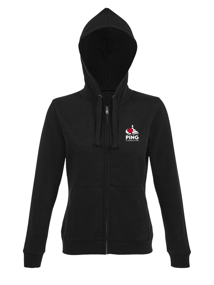 Sweatshirt zippé a capuche Femme